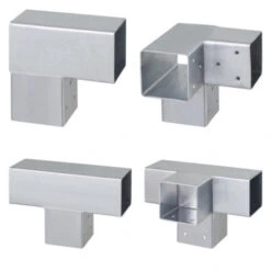 Paalverbinder Voor Pergola T-verbindingsstuk 4-kants 7x7 Cm Gegalvaniseerd -Gamma 123 1015