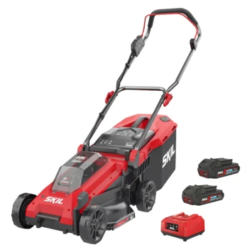 SKIL 20V Grasmaaier 0130BA Brushless 34cm + 2 Accu's 2,0Ah + Snellader 3 SKIL 20V Grasmaaier 0130BA Brushless 34cm + 2 Accu's 2,0Ah + Snellader