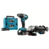 Makita 18V LXT Accuboormachine + Haakse Slijper Combinatieset (incl. 2 Accu's 5.0Ah + Lader) -Gamma 123 14