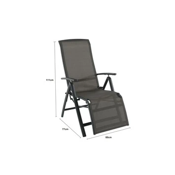 Relaxstoel Toledo Antraciet 4 Relaxstoel Toledo Antraciet - Afbeelding 2