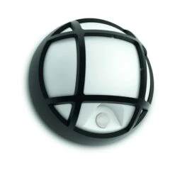 Philips Buitenlamp Eagle Met Bewegingssensor Met Raster Zwart LED 3.5W -Gamma 123 1758