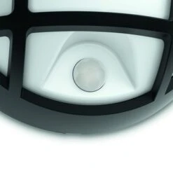 Philips Buitenlamp Eagle Met Bewegingssensor Met Raster Zwart LED 3.5W -Gamma 123 1759