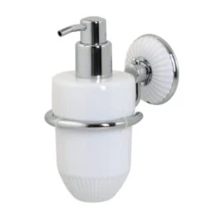 Tiger Ivy Zeepdispenser 200ml Chroom/wit Keramiek