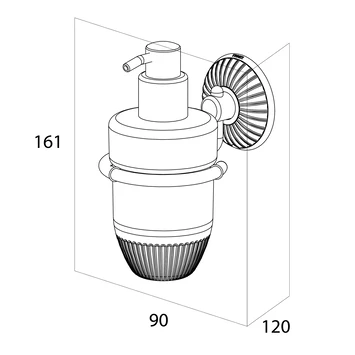 Tiger Ivy Zeepdispenser 200ml Chroom/wit Keramiek 8 Tiger Ivy Zeepdispenser 200ml Chroom/wit Keramiek - Afbeelding 6