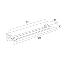 Tiger Dubbel Handdoekrek Boston Chroom -Gamma 123 1883
