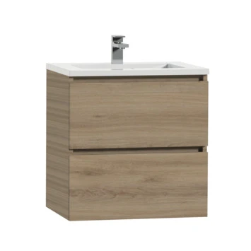 Tiger Karlo Badkamermeubel 60 Cm Chalet Eiken Met Wastafel Hoogglans Wit 5 Tiger Karlo Badkamermeubel 60 Cm Chalet Eiken Met Wastafel Hoogglans Wit - Afbeelding 3