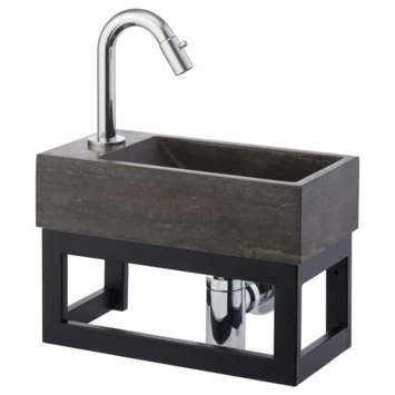 Atlantic Fonteinset Brody Links Zwart Natuursteen 36x18x9 Cm 4 Atlantic Fonteinset Brody Links Zwart Natuursteen 36x18x9 Cm - Afbeelding 2