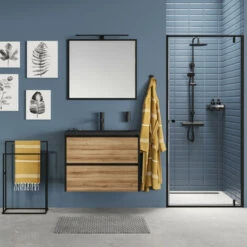 Tiger Reverse Meubelset 80 Cm Met 2 Lades Chalet Eik / Mat Zwart Inclusief Oval Wastafel Mat Zwart 19 Tiger Reverse Meubelset 80 Cm Met 2 Lades Chalet Eik / Mat Zwart Inclusief Oval Wastafel Mat Zwart -Gamma 123 1950