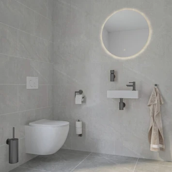 Marho Handdoekhaak Luxor Groot Gun Metal 5 Marho Handdoekhaak Luxor Groot Gun Metal - Afbeelding 3