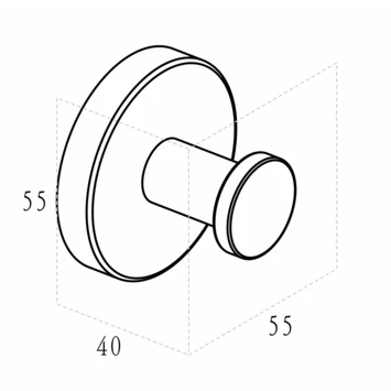 Marho Handdoekhaak Luxor Groot Gun Metal 6 Marho Handdoekhaak Luxor Groot Gun Metal - Afbeelding 4
