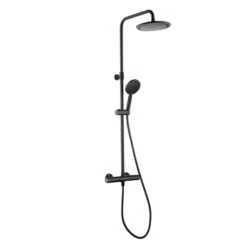 Tiger Regendoucheset Akcent Met Thermostatisch Kraan Zwart -Gamma 123 2163