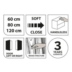 TIGER S-line Spiegelkast 60cm Chalet Eiken 17 TIGER S-line Spiegelkast 60cm Chalet Eiken -Gamma 123 2191