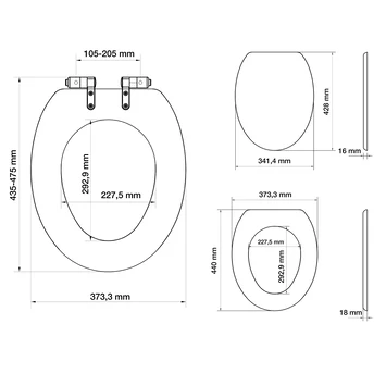 Tiger WC Bril Mississippi Wit Hout Met Softclose 14 Tiger WC Bril Mississippi Wit Hout Met Softclose - Afbeelding 12