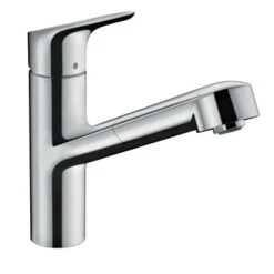 Hansgrohe Keukenkraan Focus M43 Met Hendel En Uittrekbare Sproeikop Chroom 150