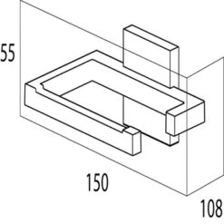 Tiger Toilethouder Zenna Chroom/Wengé -Gamma 123 2281