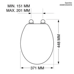Tiger WC Bril Speckels Duroplast Zwart-wit -Gamma 123 2323