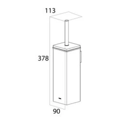 Tiger Toiletborstelhouder Items Hangend Vierkant Chroom -Gamma 123 2328