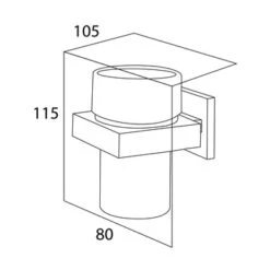 Tiger Bekerhouder Items Hangend Met Beker Chroom -Gamma 123 2360