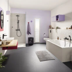 Grohe Douchesysteem Vitalio Start 250 Rond Met Thermostaatkraan QuickFix Mat Zwart 20 Grohe Douchesysteem Vitalio Start 250 Rond Met Thermostaatkraan QuickFix Mat Zwart -Gamma 123 2369