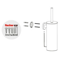 Marho Toiletborstelhouder Luxor Gun Metal -Gamma 123 2411