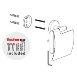 Marho Toiletrolhouder Luxor Met Klep Gun Metal -Gamma 123 2417