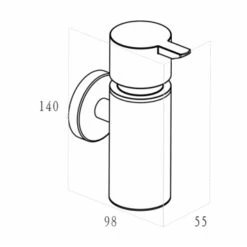 Marho Zeepdispenser Luxor Gun Metal -Gamma 123 2487