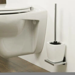 Tiger Toiletborstelhouder Zenna Hangend Chroom/Wengé -Gamma 123 2492