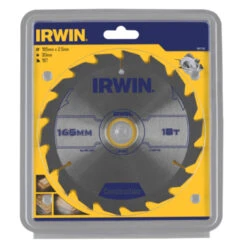 Irwin Cirkelzaagblad Ø165 Mm. Inclusief Reduceerringen Waardoor Geschikt Voor Asgat 16, 20 En 30 Mm, Vertanding 18T -Gamma 123 34