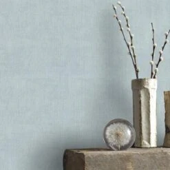 Superfresco Easy Vliesbehang Extra Breed Linnen Uni Met Glans Blauw (102376) -Gamma 123 491