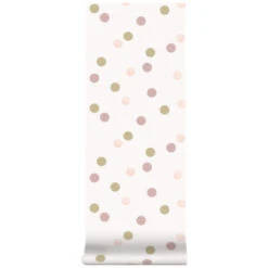 Superfresco Easy Vliesbehang Polka Stippen Roze-goud (108565) -Gamma 123 503