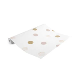 Superfresco Easy Vliesbehang Polka Stippen Roze-goud (108565) -Gamma 123 504