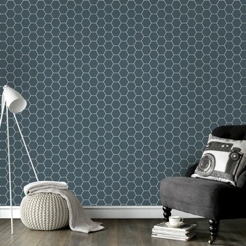 Superfresco Easy Vliesbehang Honingraad Blauw 101671 4 Superfresco Easy Vliesbehang Honingraad Blauw 101671 - Afbeelding 2