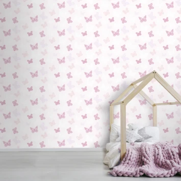 Superfresco Easy Vliesbehang Vlinders Roze 100114 4 Superfresco Easy Vliesbehang Vlinders Roze 100114 - Afbeelding 2