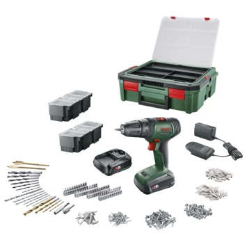 Bosch 18V Accuboormachine UniversalDrill Systeembox Met 241 Accessoires (incl. 2 Accu's 1.5Ah + Lader) 3 Bosch 18V Accuboormachine UniversalDrill Systeembox Met 241 Accessoires (incl. 2 Accu's 1.5Ah + Lader)